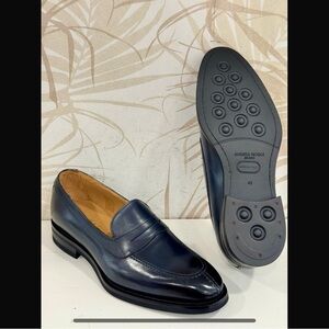 Men's Blue Penny Loafers